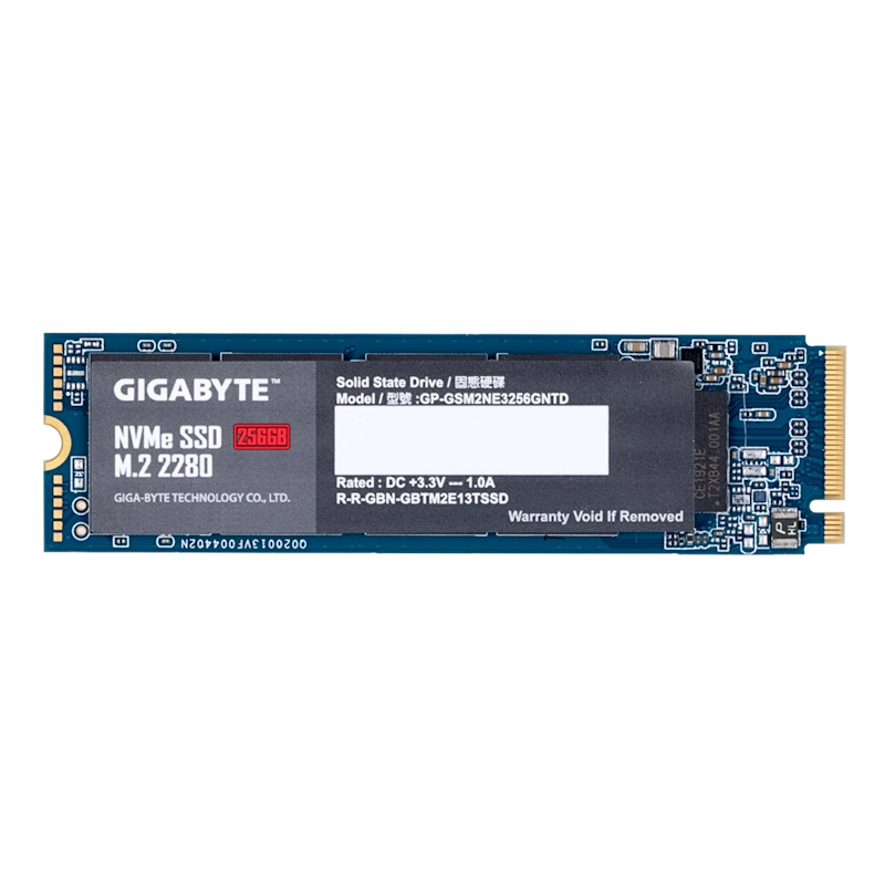 GIGABYTE NVMe SSD 256GB GP-GSM2NE3256GNTD